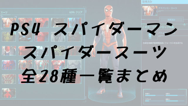 スパイダースーツまとめタイトル